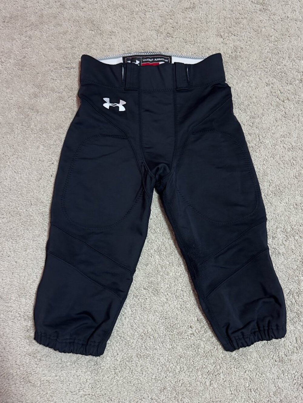 Under Armour Mens Black Football Pants Size Medium